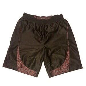 Champs Sports Men’s 2XL Black Mesh Basketball Shorts Red Trim Drawstring Y2K